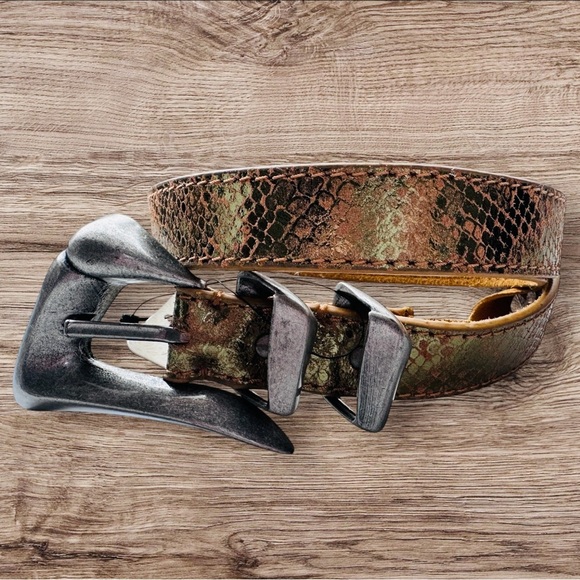 NWT Free People Billie Leather Belt in Wild Side - Picture 4 of 6